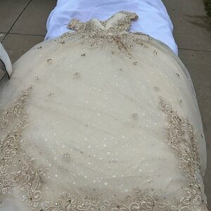 Gold dress with sparkling stars Size Small